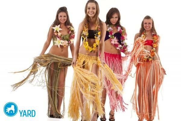 Havajská sukně s vlastními rukama