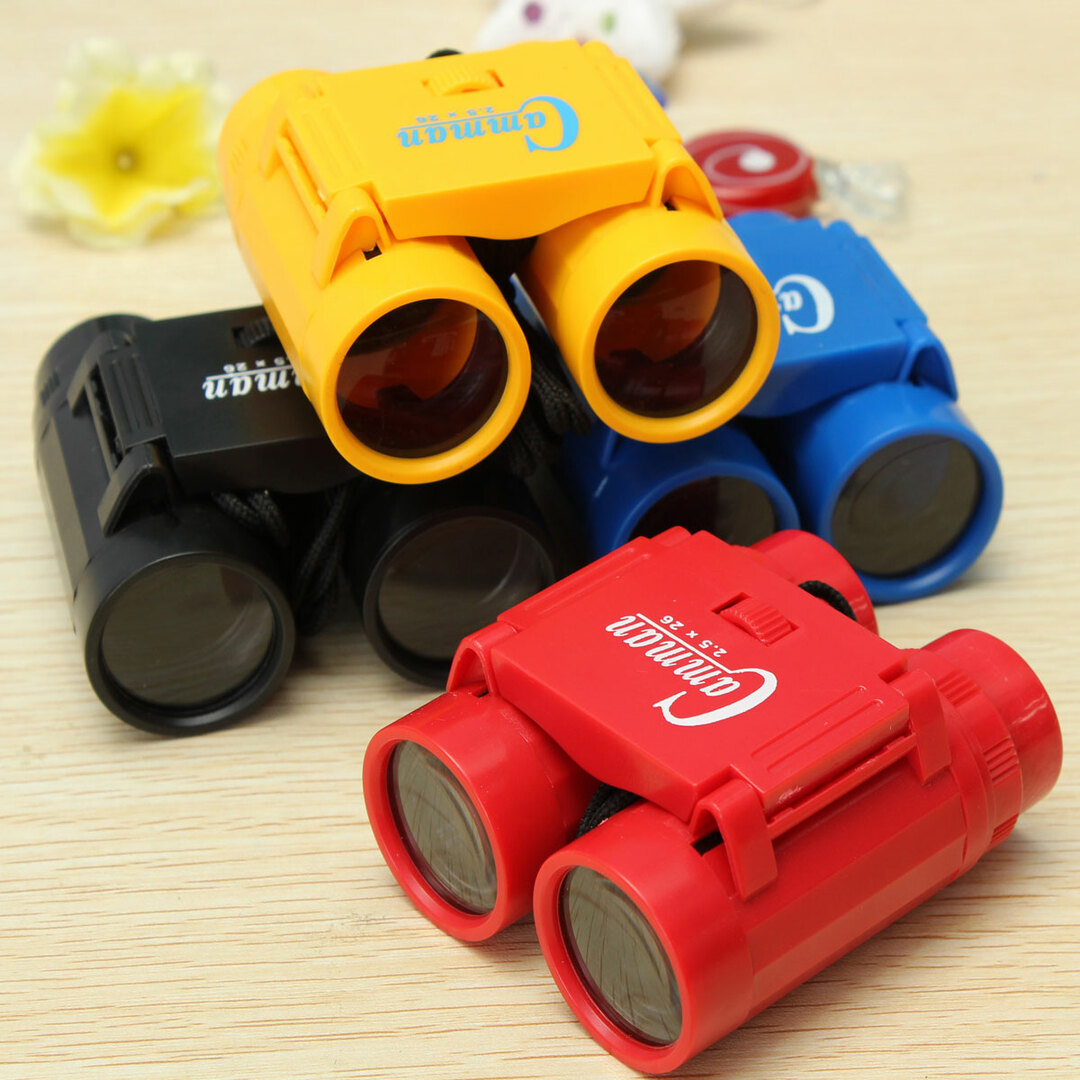 Child Baby 2.5 x 26 Binoculars Toys Strengthening Foldable + Neck Strap Tie