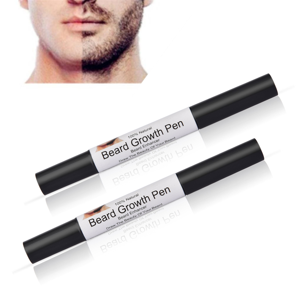 Menn Beard Growth Pen Ansiktspleie Moustache Sideburns Eyebrow Growth Enhancer Pen