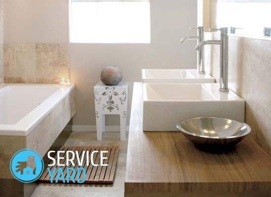 Sink over the washing machine - decorate the small bathroom comfortably