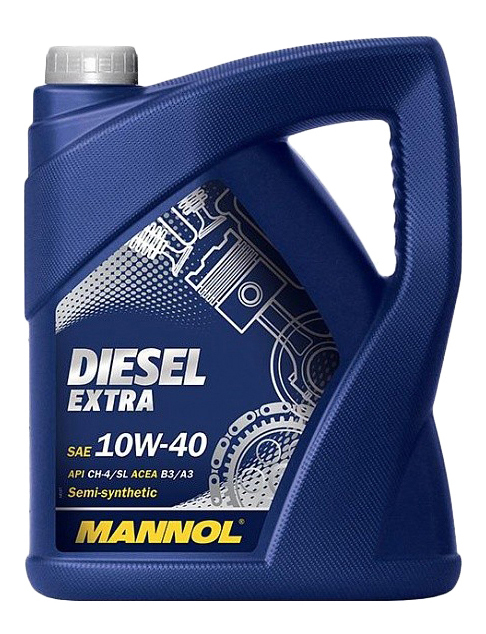 Mannol Diesel Extra 10W / 40 -moottoriöljy dieselmoottoreihin, 5 l, puolisynteettinen