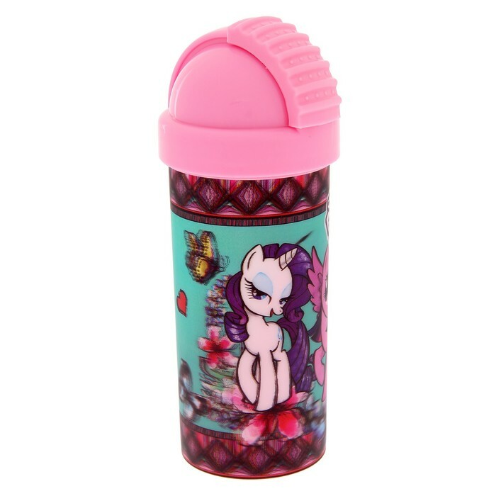 My Little Pony Flask 3D 400 ml med lock och halm