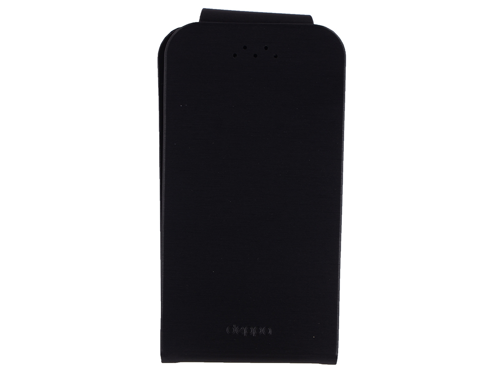 Flip case voor smartphones 3.5 \ '\' - 4.3 \ '\' Deppa 87015 Flip Fold S Zwarte flip, polyurethaan