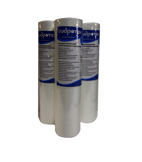 Genişletilmiş polipropilenden yapılmış sıcak ve soğuk su için Hydrotek PPF 20-10SL filtre kartuşu