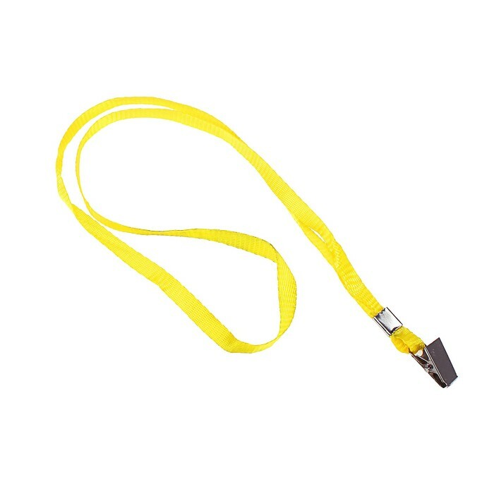 Širina znakovnega traku-10 mm, dolžina-80 cm s kovinsko ščipalko rumene barve