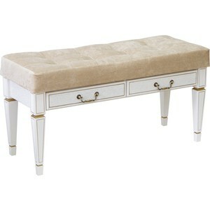 Bench Furniture Vasco V 98H with drawer white ash / gold