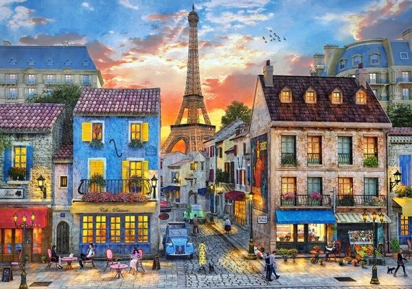 Puzzle Castor Land Straßen von Paris 500el., 47 * 33cm B-52684