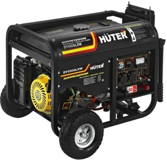 Benzínový generátor Huter DY6500LXW: fotografie