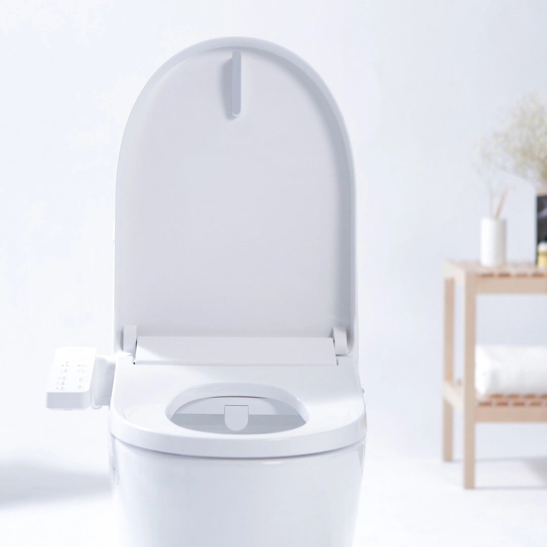 Multifunktionaler Smart Toilettensitz LED Nachtlicht 4-stufig einstellbare Wassertemperatur Elektronisches Bidet