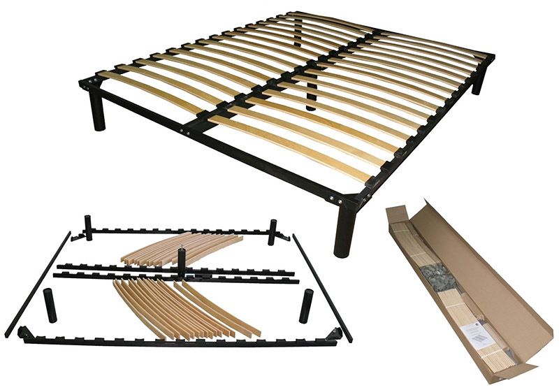 Sammenklappeligt design af sengen i metal