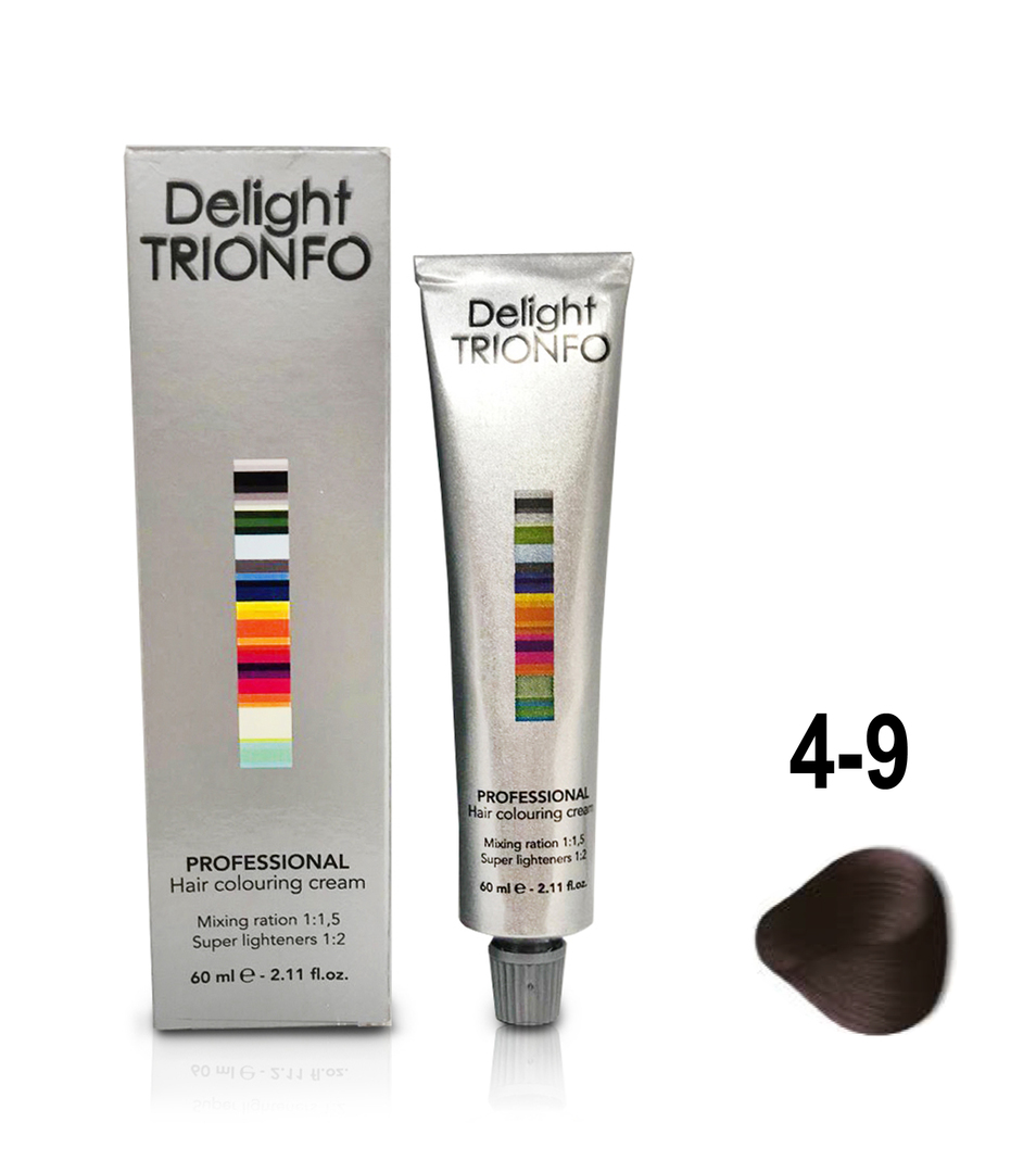 DT 4-9 püsiv juuksevärvi kreem, keskmiselt pruun lilla / Delight TRIONFO 60 ml