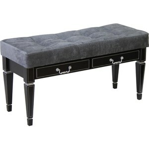 Bench Furniture Vasco V 98H with drawer wenge / silver