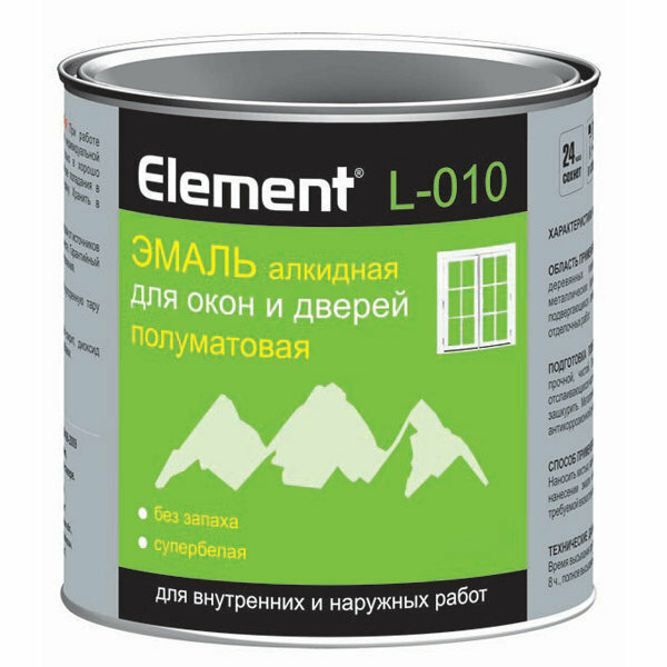 Smalt Element L-010 alkyd pro okna a dveře p / mat. 0,5l