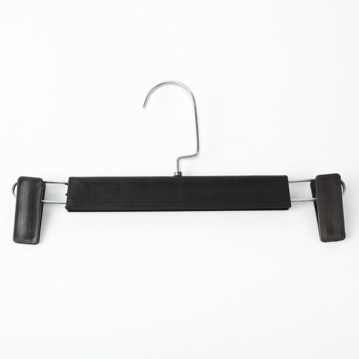 Hanger voor broeken en rokken met clips 30x17 cm, zwart