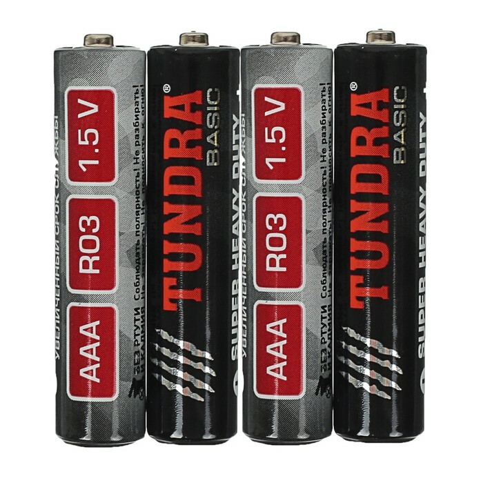 Druskos baterija TUNDRA, SUPER HEAVY DUTY AAA, 4 vnt., Lydmetalis
