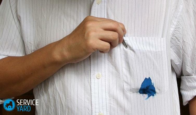 Hvordan fjerner du gelpennen fra tøj?