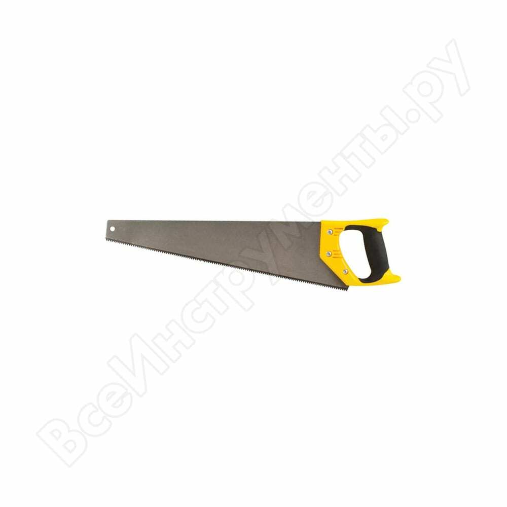 Hacksaw for wood, medium hardened tooth 7 tpi, 2d sharpening, plastic rubberized handle 450 mm course 40317