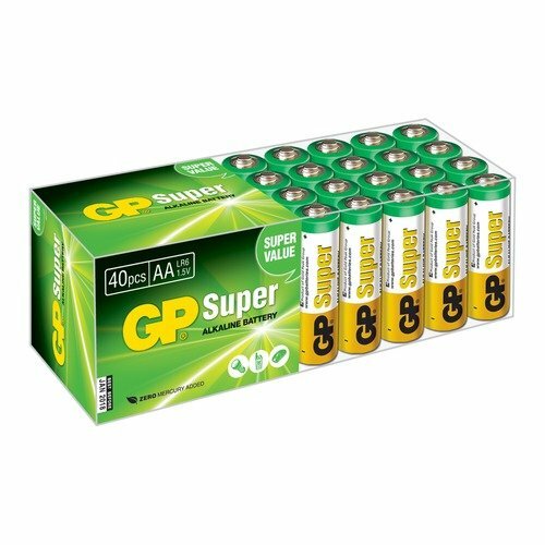 Bateria GP 15A-B40 Super Alcalina LR6 AA (40 unidades)