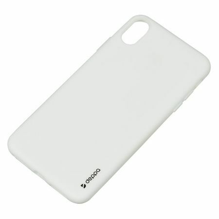 Kapak (klipsli kılıf) DEPPA Jel Renkli Kılıf, Apple iPhone XS Max için, beyaz [85356]