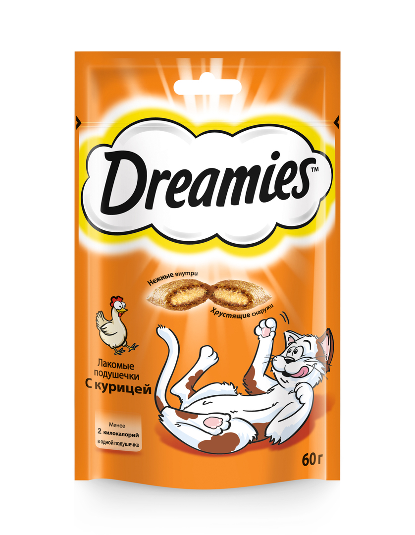 Dreamies -herkku aikuisille kissoille kanalla, 60 g
