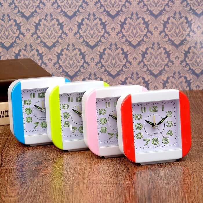 Alarm clock square with color rates, mix, 5 * 11 * 10.5