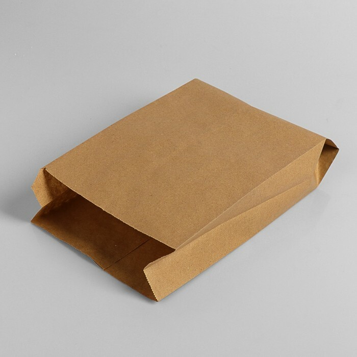 Pildījuma papīra maisiņš, kraft, V veida apakšdaļa 30 x 17 x 7 cm