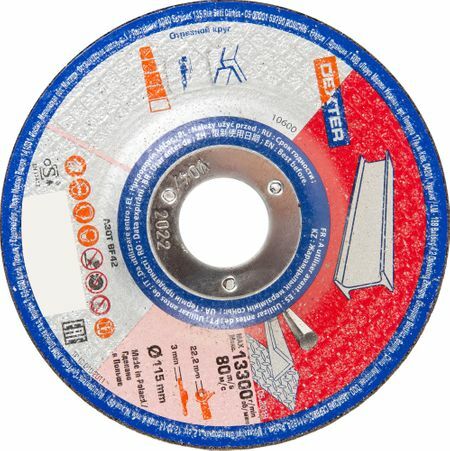 Metal Dexter için kesme diski, tip 42, 115x3x22,2 mm