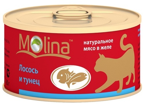 Alimentos enlatados para gatos Molina, atum, 80g