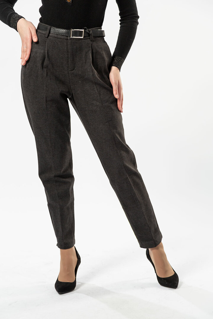 Pantaloni da donna isolati Y.T.Q Q2001-2 + cintura (25, grigia)