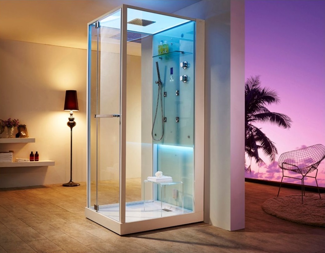 Shower with steam function instead of the Finnish sauna