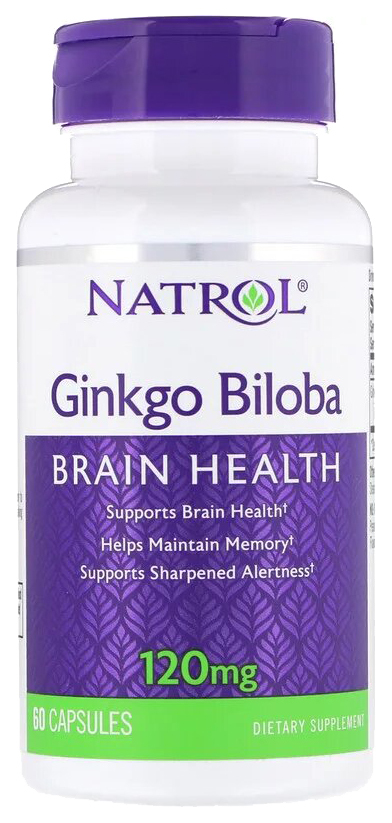 Ginkgo Biloba Natrol 120 mg 60 kapslit