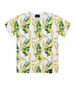 Marškinėliai 3D bananai ir lapai