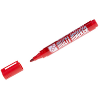 Pysyvä merkki Multi Marker punainen, 3 mm