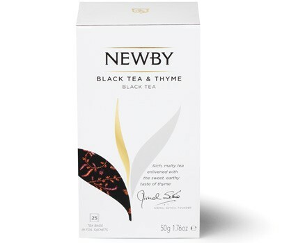 Melnā tēja Newby melnā tēja # un # timiāns 25 paciņas
