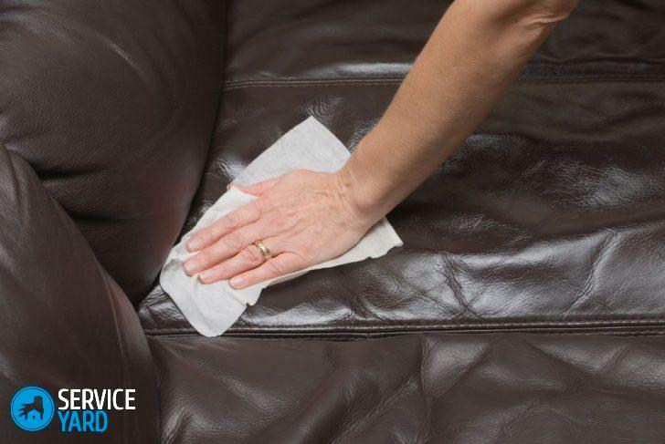 Que limpar verde de um sofá de couro?