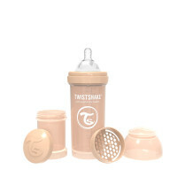 Twistshake Anti-Colic Babyflasche, Pastellbeige, 260 ml