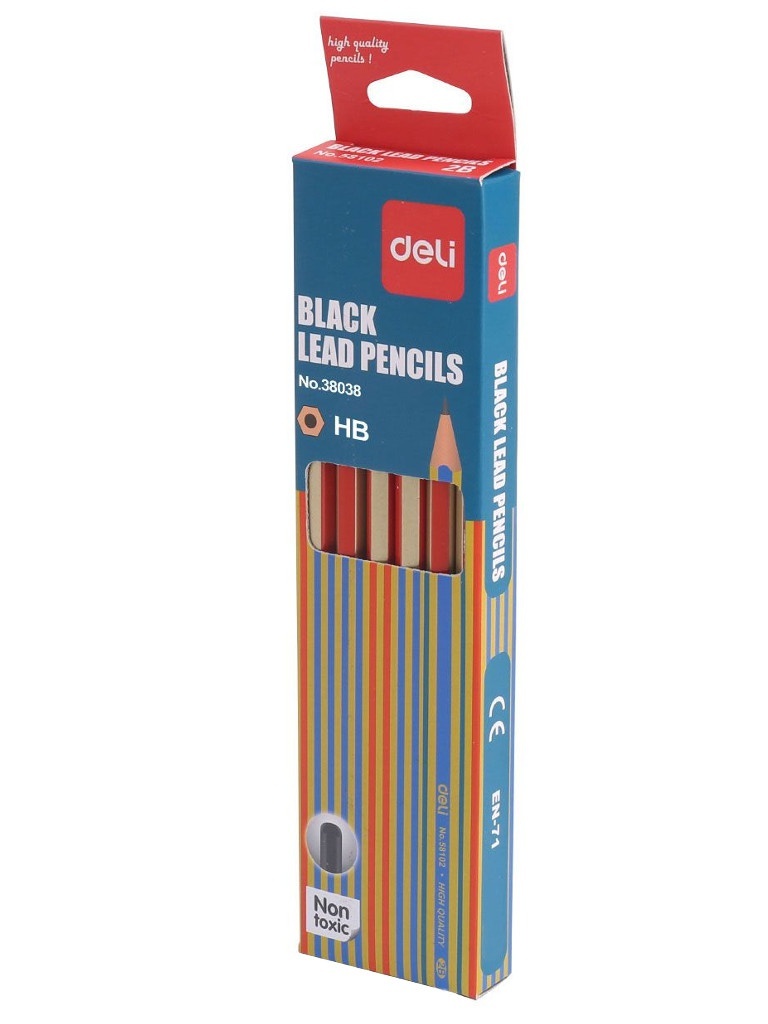 Deli črni svinčnik svinčnik 12 kosov E38038