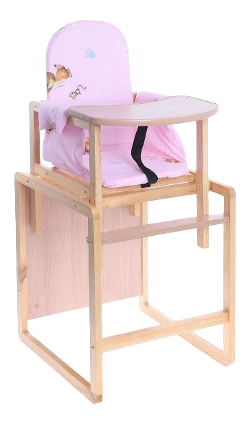 Krzesełko do karmienia Wilt Alex różowe