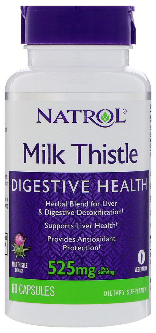 Natrol Milk Thistle Advantage Health Supplement 60 Caps. naturlig