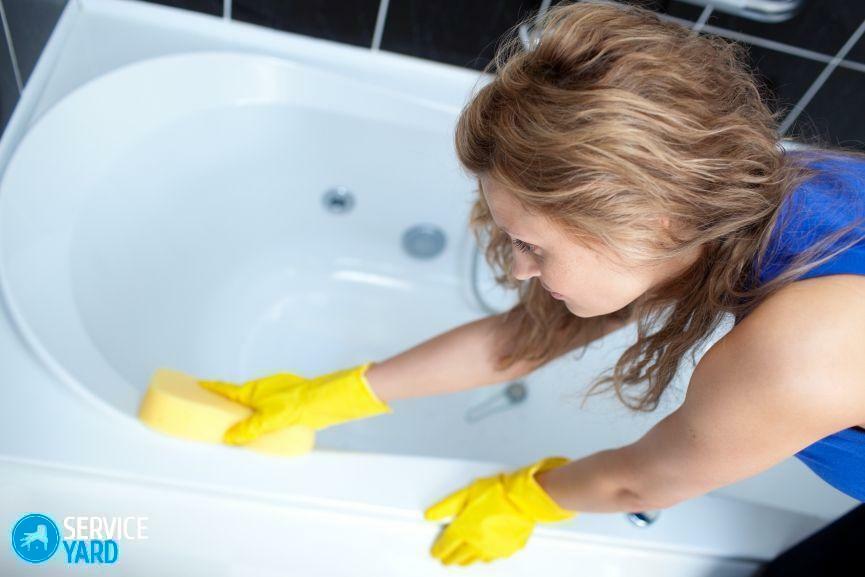 O que limpar o banho de acrílico?