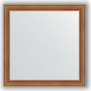Miroir dans un cadre baguette Evoform Definite 75x75 cm, perles bronze sur bois 60 mm (BY 3235)