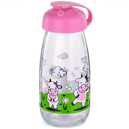 Bottle for drinks glass 0.25 l PINK MB (x24) 80539-2