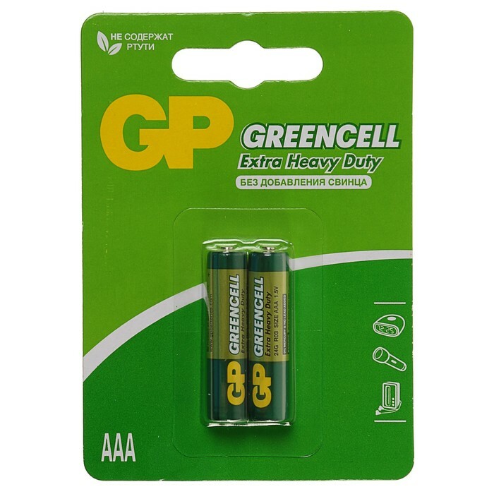 Salt battery GP Extra Heavy Duty, ААА, R03-2BL, blister, 2 pcs.