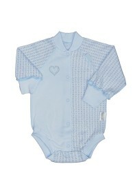 Bodysuit for boys Tender age. Hearts, size 62-68 cm, color: blue