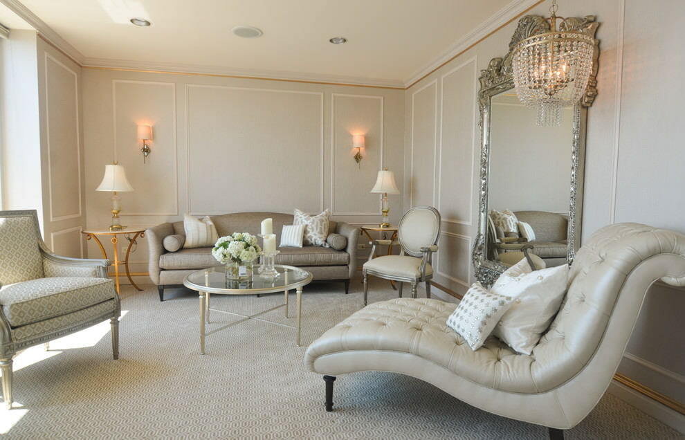 Living room in classic style in 2 room brezhnevka