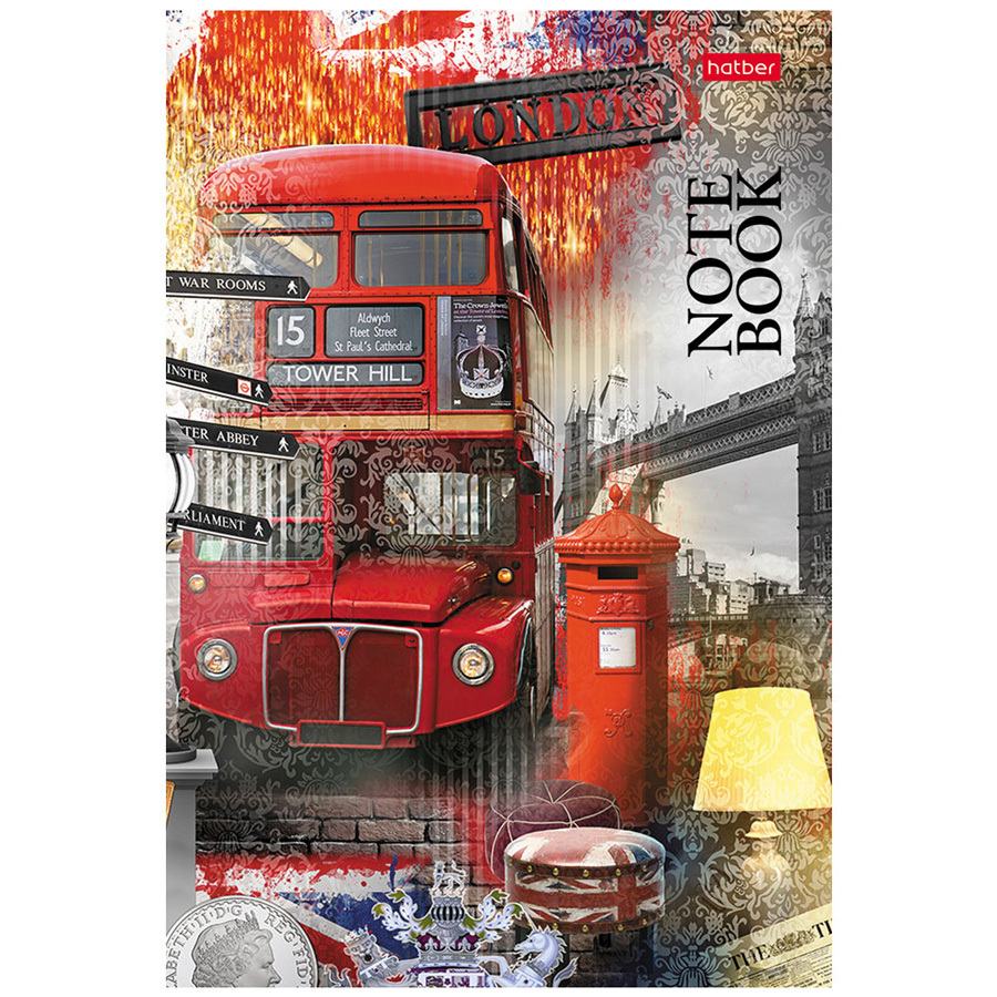 Business notebook Hatber A5 Dreams of London 96 ark, 145 * 210 mm