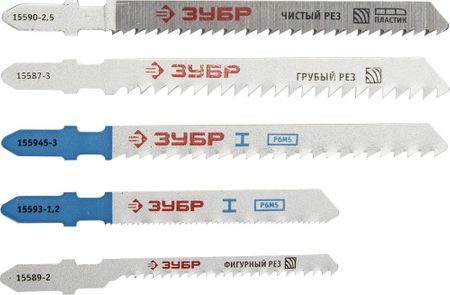 Blades for electric / jigsaw set, for wood, metal, non-ferrous metal BISON \