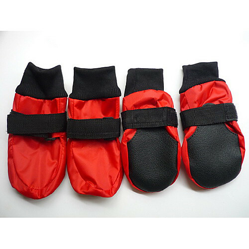 Čizme i čizme za pse Vodootporne jednobojne crveno plave za kućne ljubimce / zima