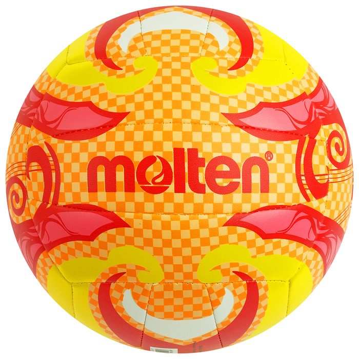 Ballon de beach-volley MOLTEN V5B1502-О, taille 5, PVC, jaune / rouge