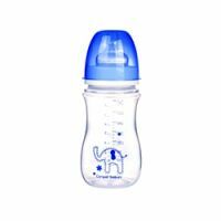 Canpol PP EasyStart Färgglada djur-Antikolik vidhalsad flaska, 3+, 240 ml